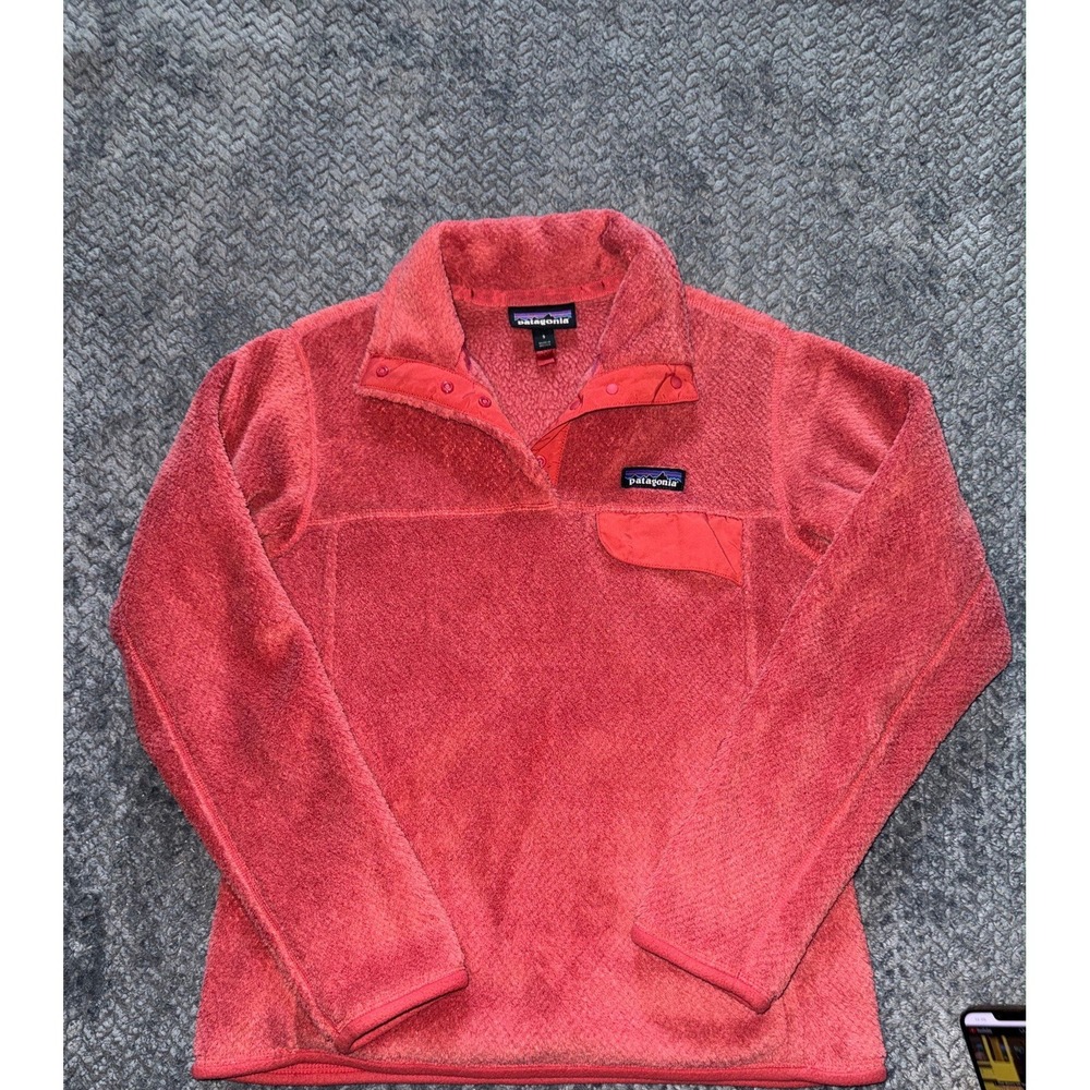 Patagonia Women's Coral Snap T Textured Fleece Pullover Jacket Sweater Sz‎ Small